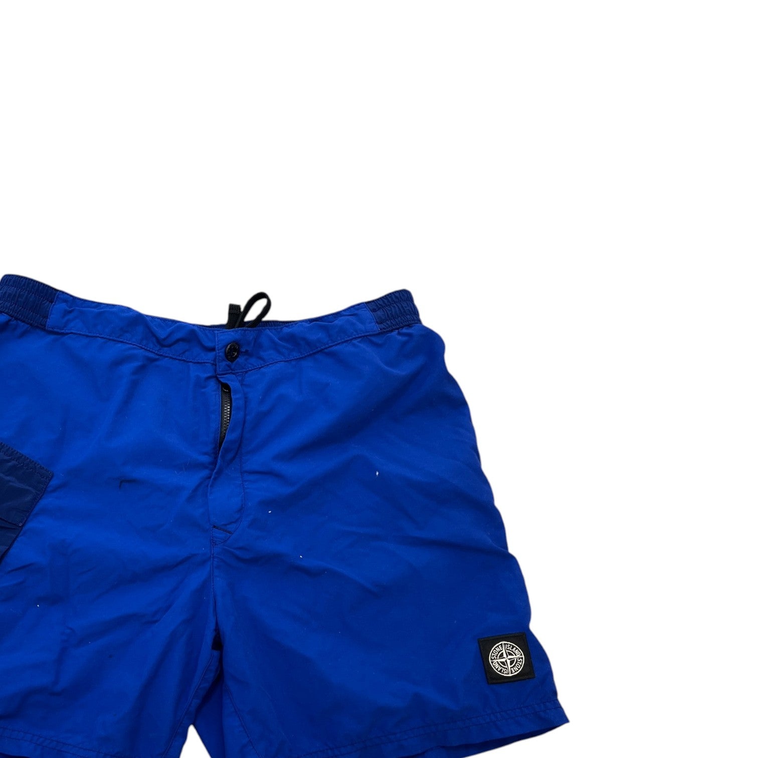 Men's Embroidered Logo Swim Shorts Blue Size M - Photo 3
