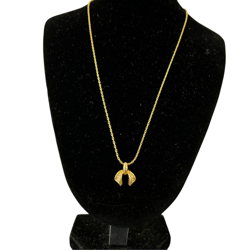 Women's Bow Pendant Necklace Gold