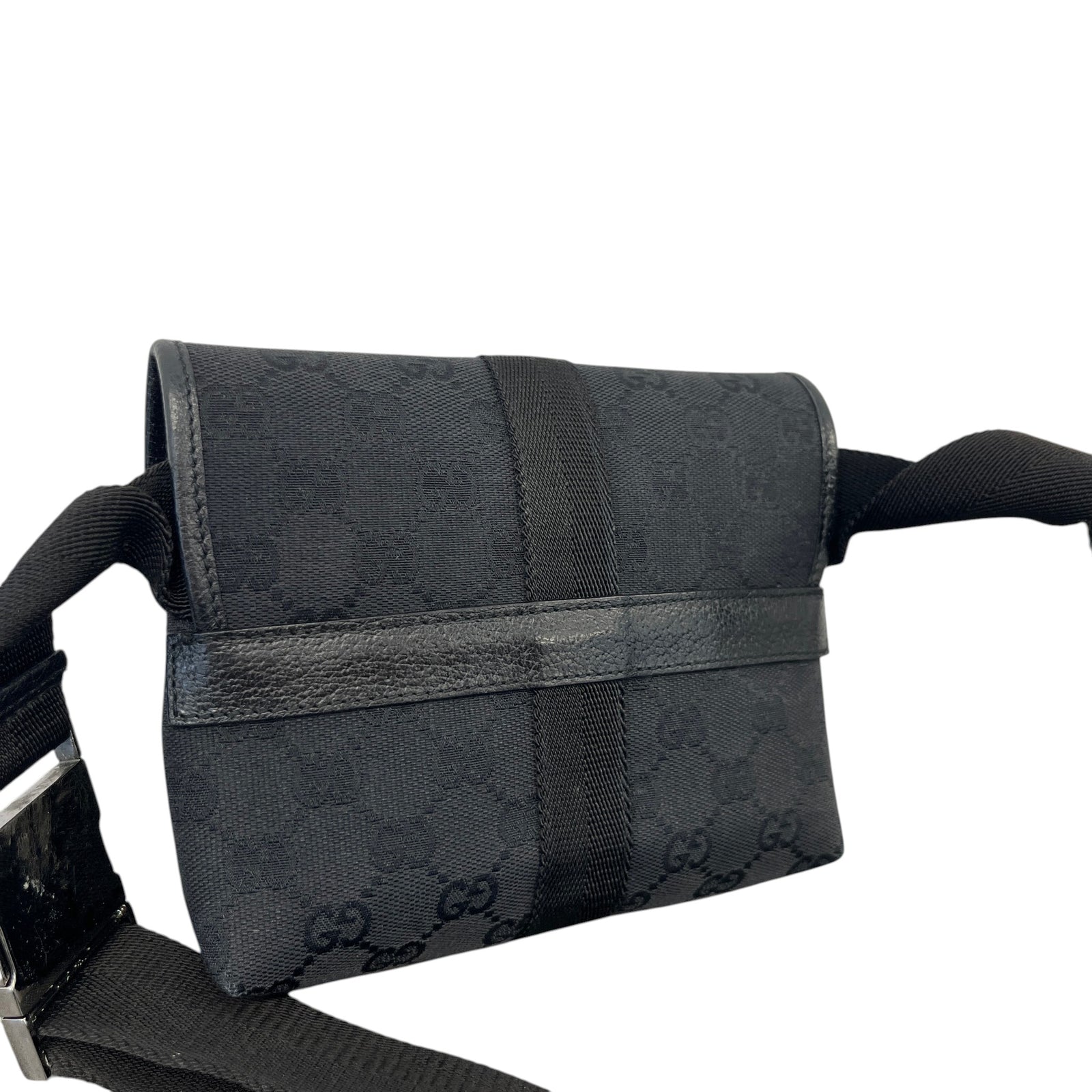 Men's Gg Supreme Belt Bag Black - Photo 6
