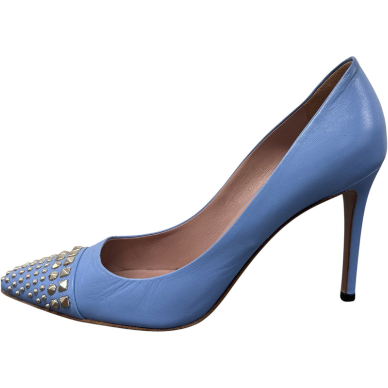 Women's Studded Pointed Toe Heels Blue Size UK 5 / EU 38