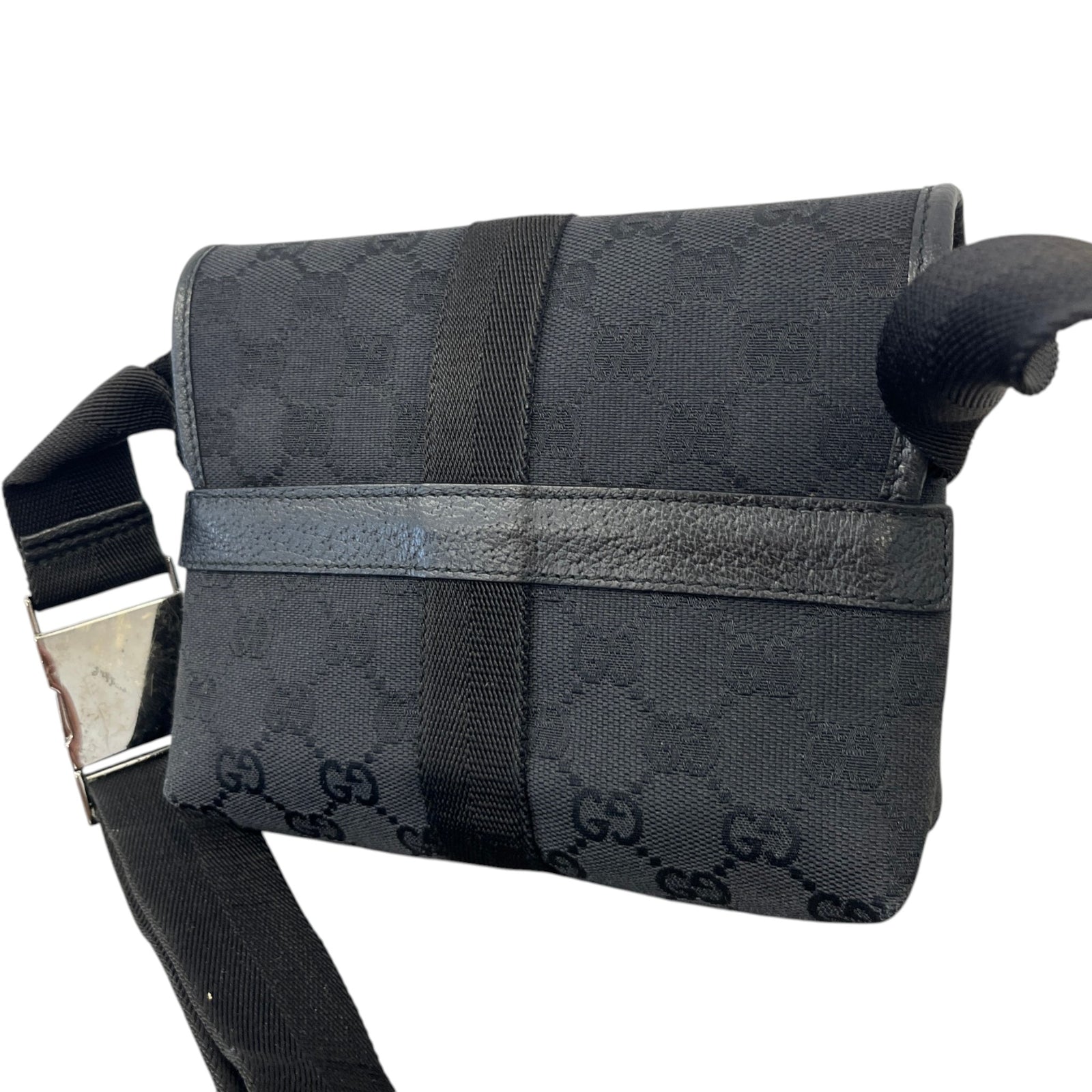 Men's Gg Supreme Belt Bag Black - Photo 7