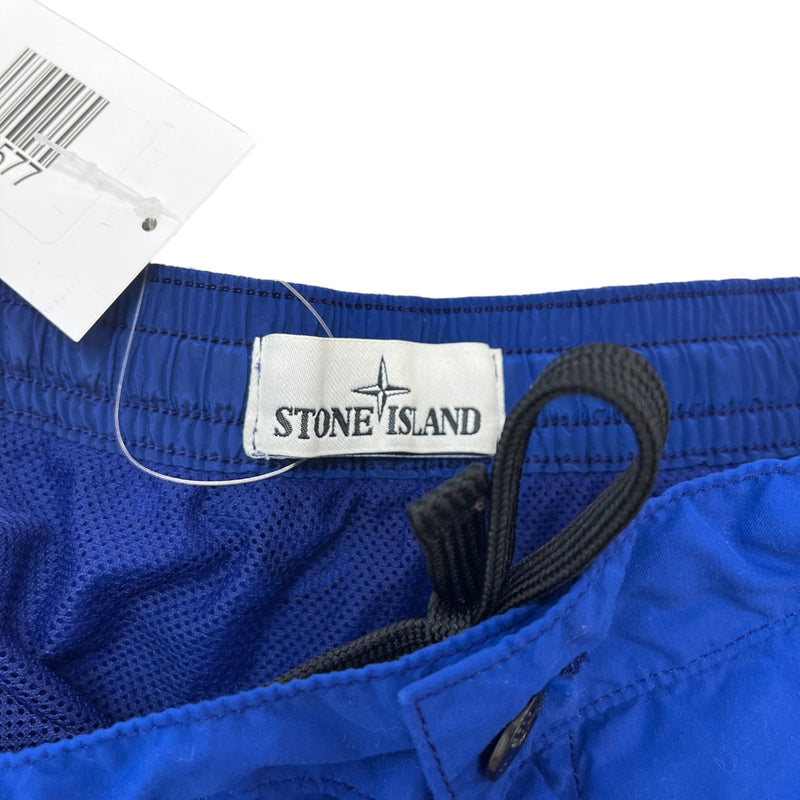 Men's Embroidered Logo Swim Shorts Blue Size M