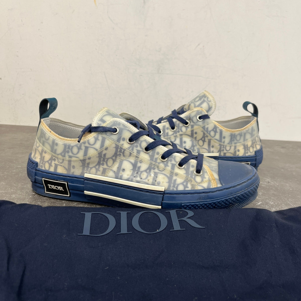 Men's B23 Oblique Low Trainers Navy Size UK 9.5 / EU 43.5 - Photo 12