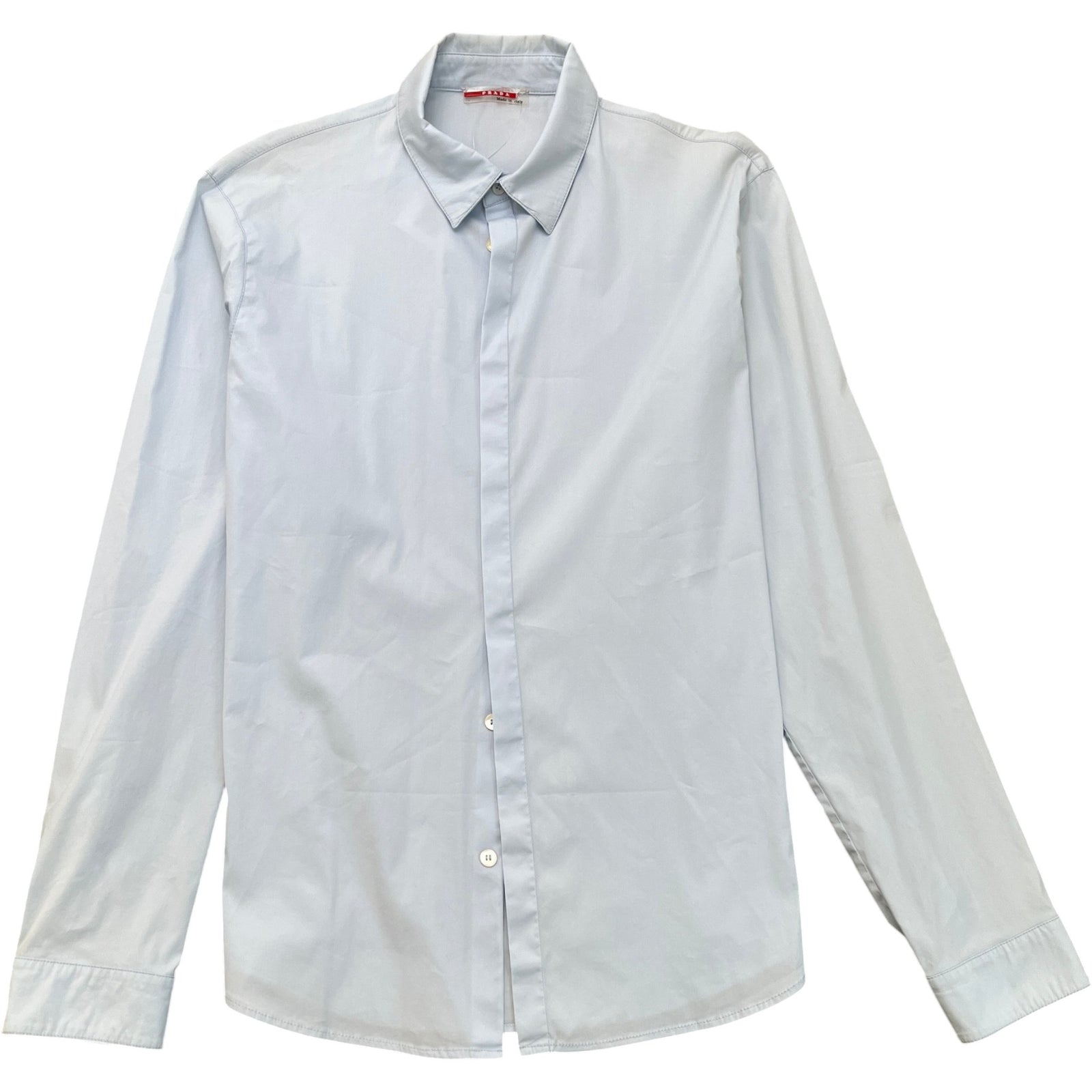 Men's Lina Rossa Long Sleeve Shirt Blue Size M - Photo 1