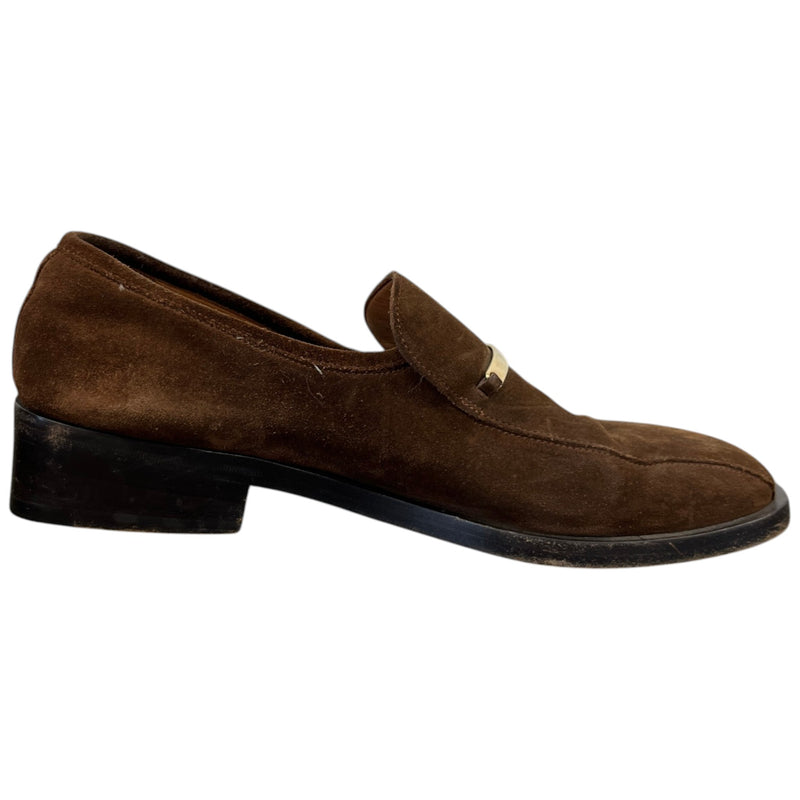 Men's Plaque Logo Loafers Brown Size EU 43.5 / UK 9.5