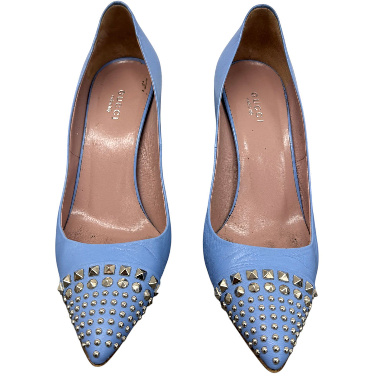 Women's Studded Pointed Toe Heels Blue Size UK 5 / EU 38 - Photo 6