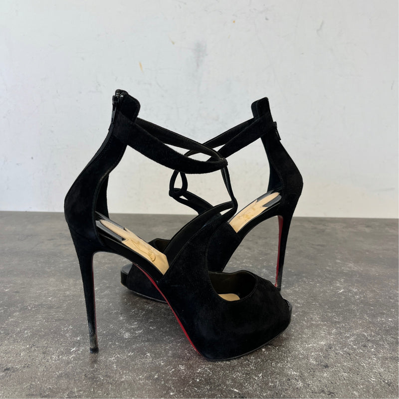 Women's Rosie 120 Veau Velours Heels Black Size UK 4 / EU 37