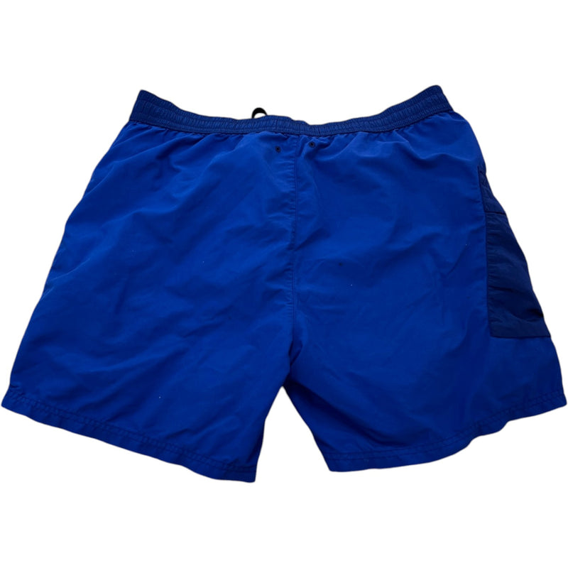 Men's Embroidered Logo Swim Shorts Blue Size M