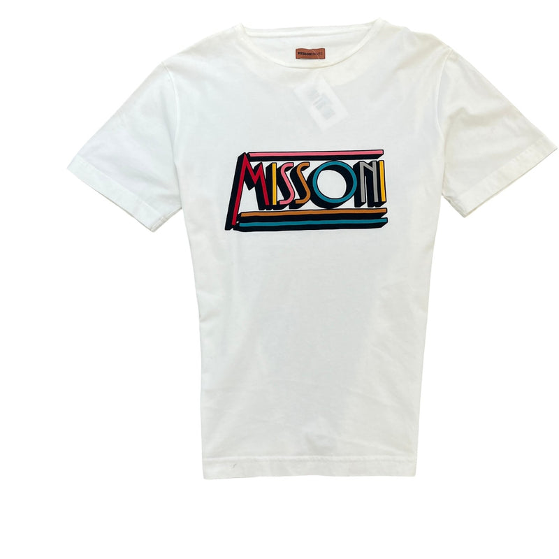 Men's Logo Print T-Shirt White Size S