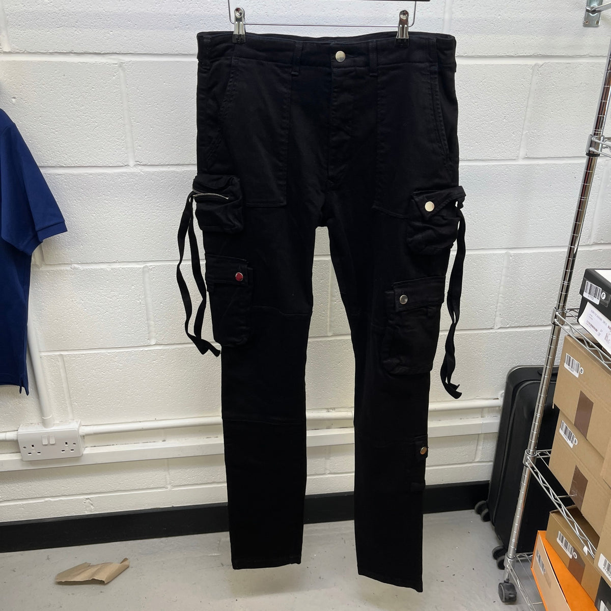 Men's Tactical Cargos Black Size L / W34 - Photo 7
