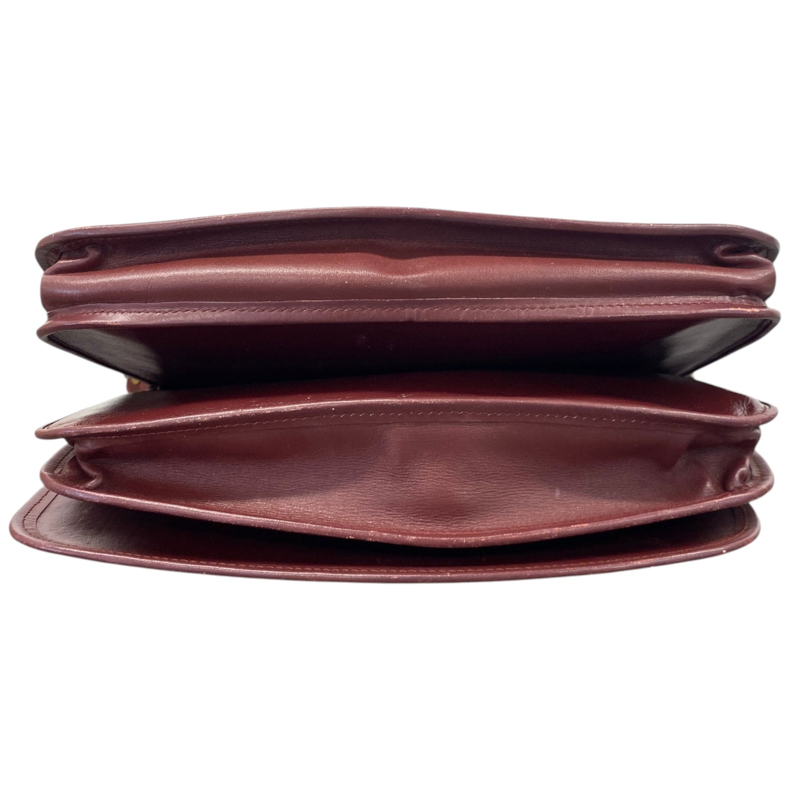 Men's Leather Flap Bag Burgundy - Photo 7