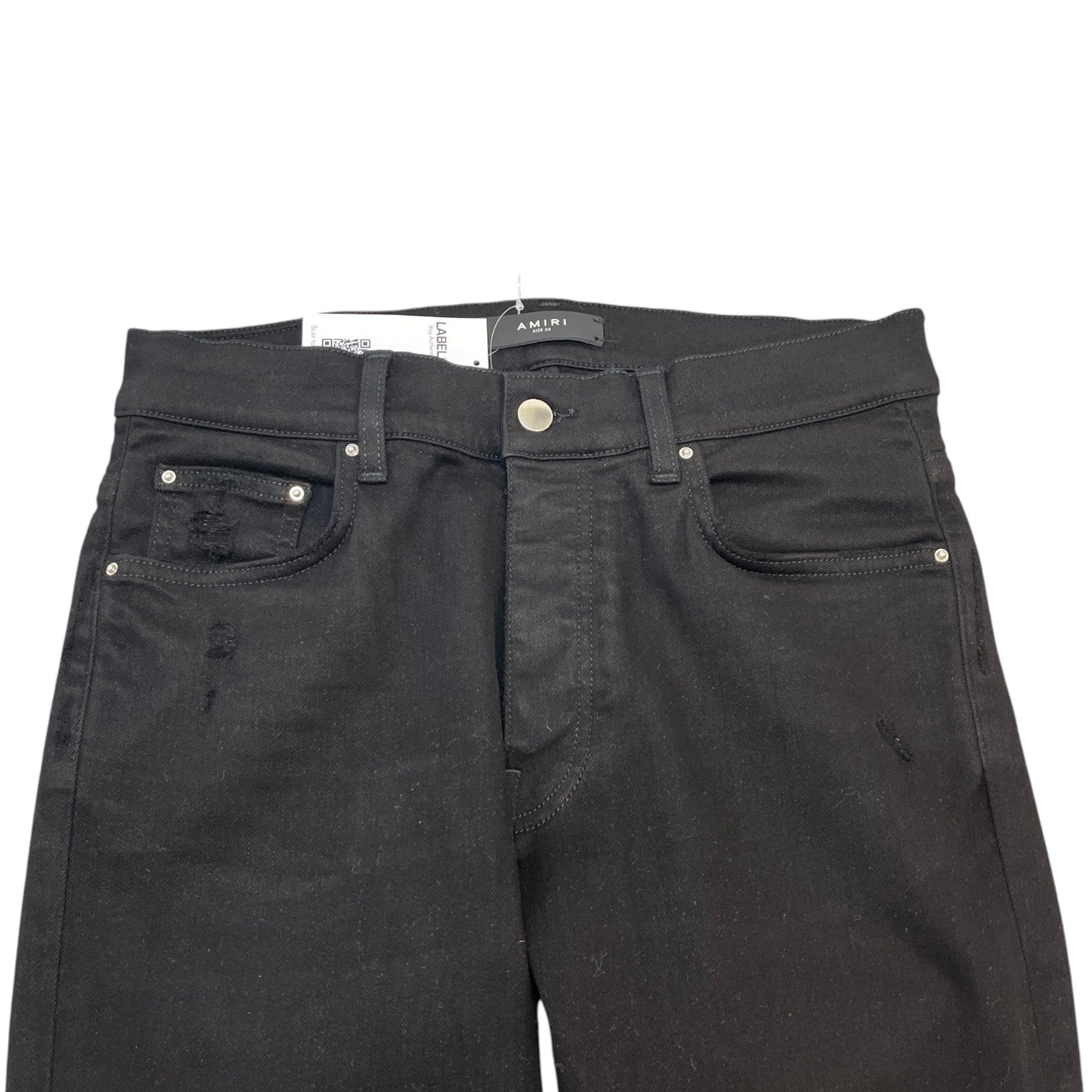 Men's Distressed Skinny Jeans Black Size Waist 32" - Photo 5
