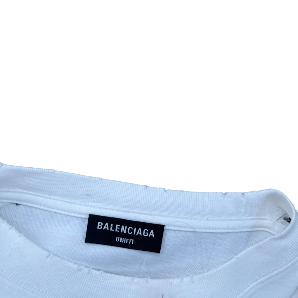 Men's Blurred Logo Distressed T-Shirt White Size XXL - Photo 8