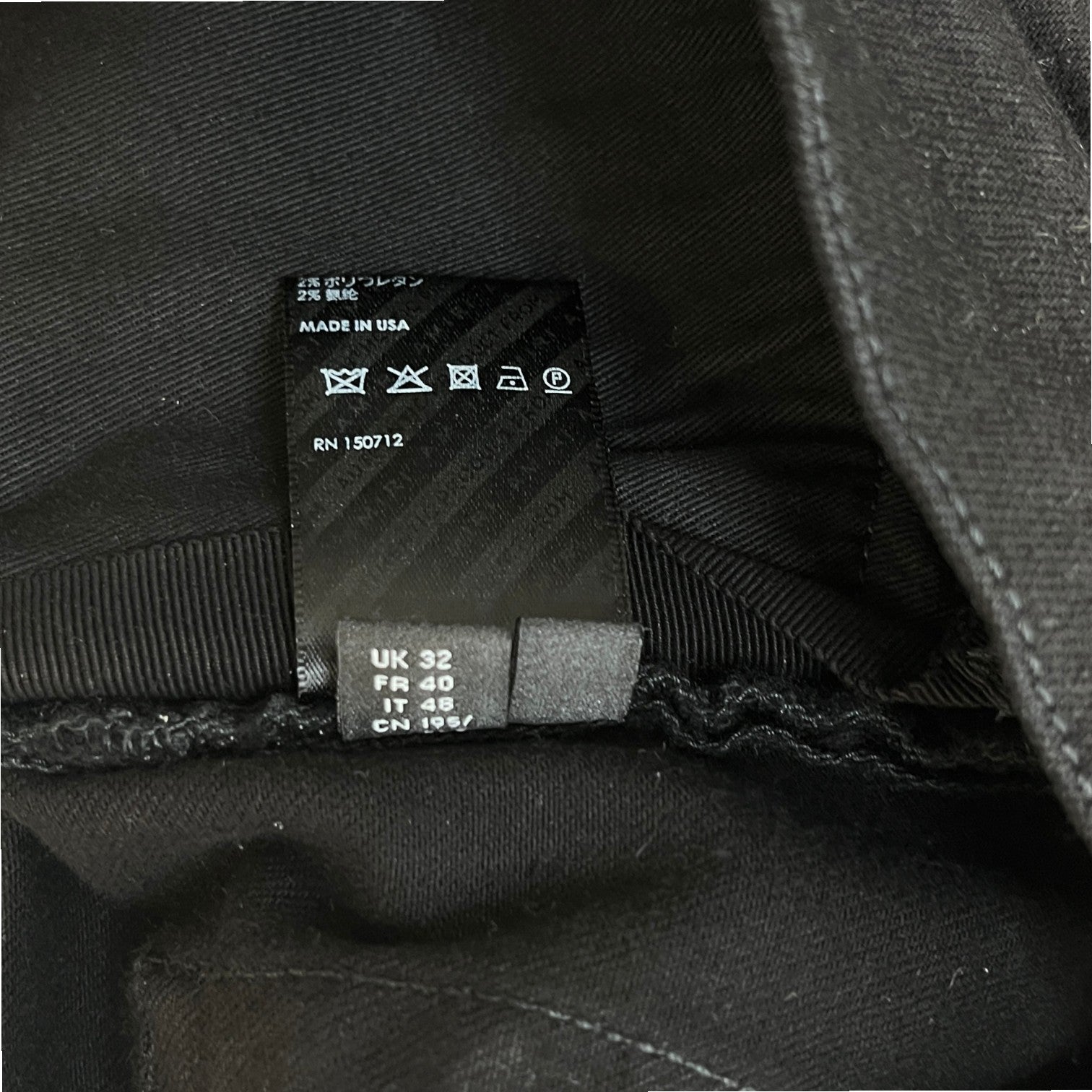 Men's Distressed Skinny Jeans Black Size Waist 32" - Photo 9