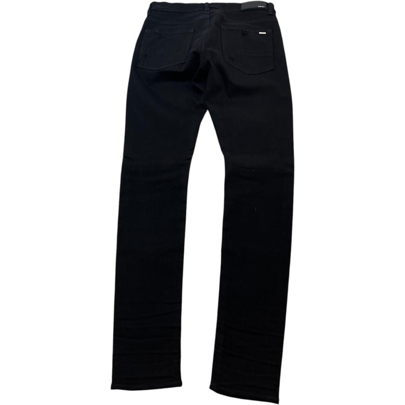 Men's Distressed Skinny Jeans Black Size Waist 32"