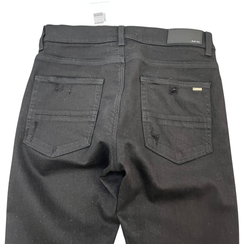 Men's Distressed Skinny Jeans Black Size Waist 32"