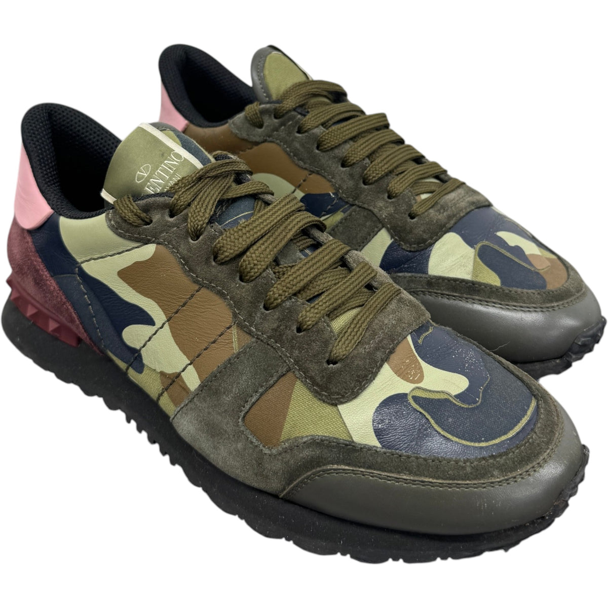 Men's Rockrunner Camouflage Low Trainers Green Size UK 6 / EU 40 - Photo 11