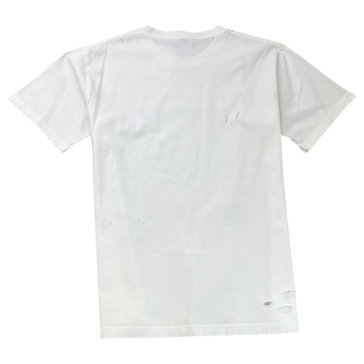 Men's Blurred Logo Distressed T-Shirt White Size XXL - Photo 2