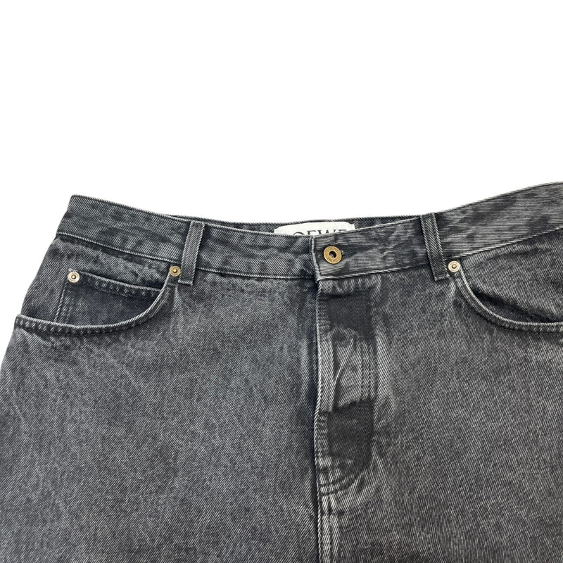 Men's Anagram Baggy Jeans Black Size IT 52 / UK 36