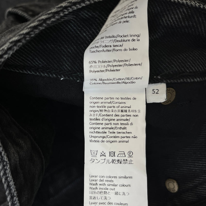 Men's Anagram Baggy Jeans Black Size IT 52 / UK 36