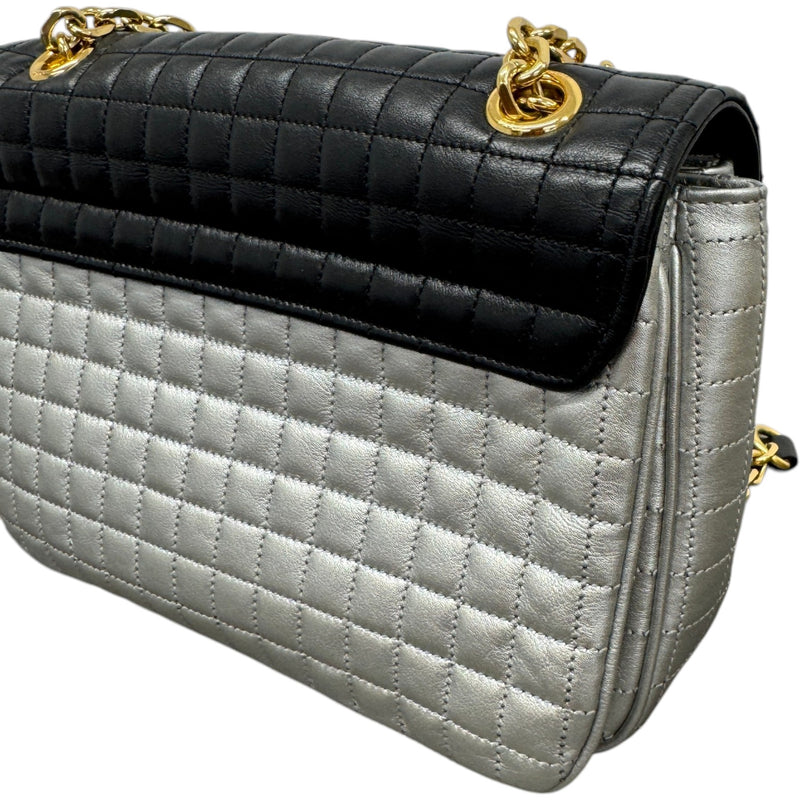 Women's C Two Tone Handbag Silver