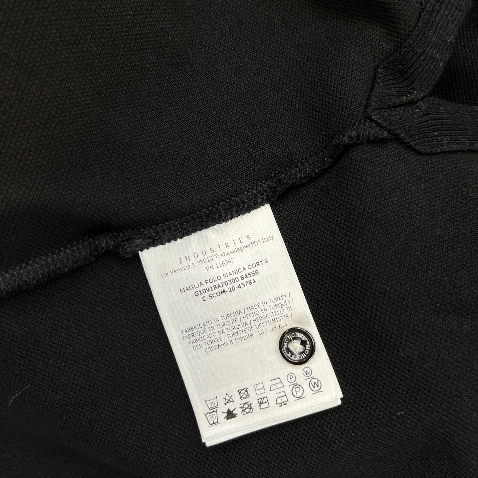 Men's Maglia Polo Shirt Black Size XXL - Photo 8