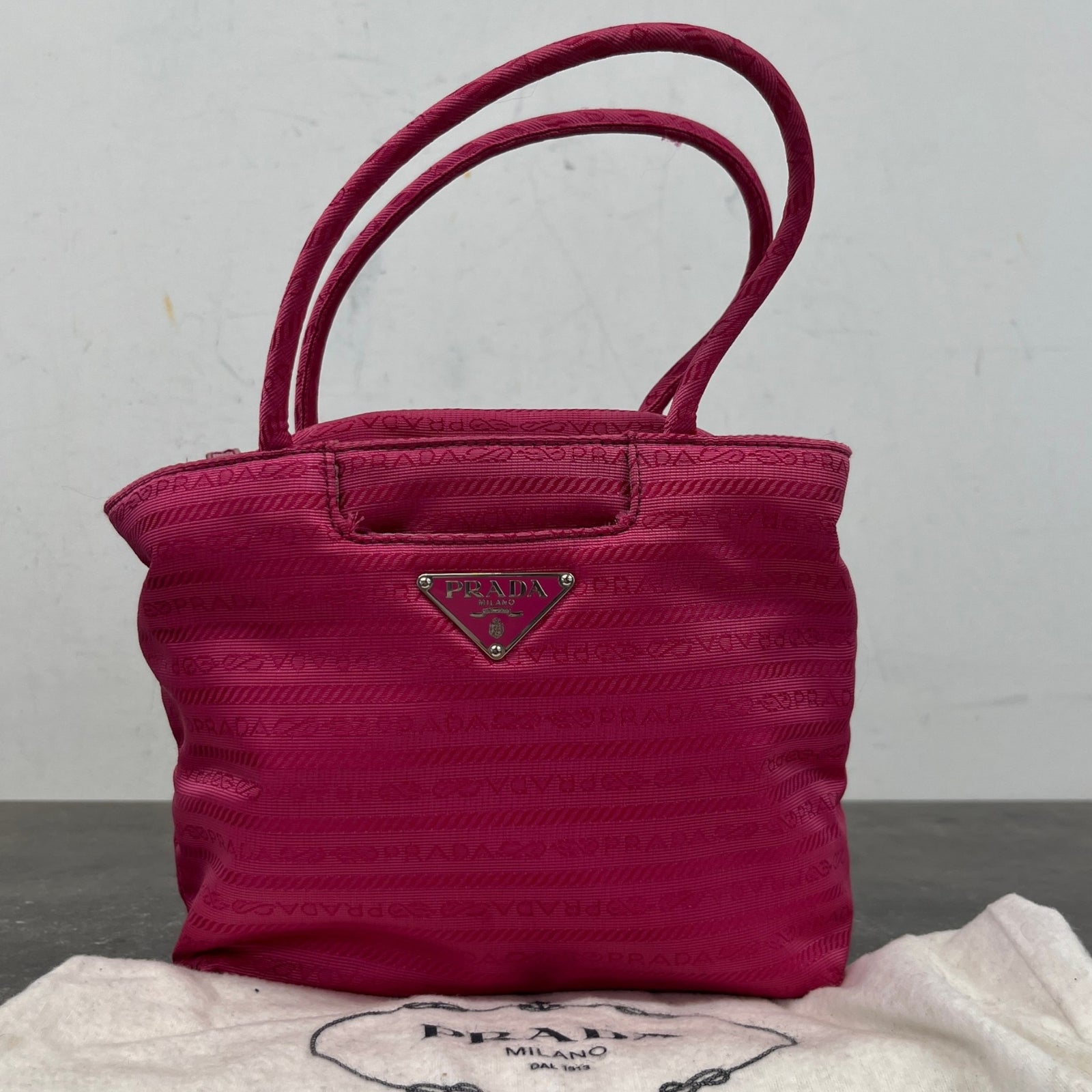 Women's Monogram Nylon Mini Tote Handbag Pink - Photo 14