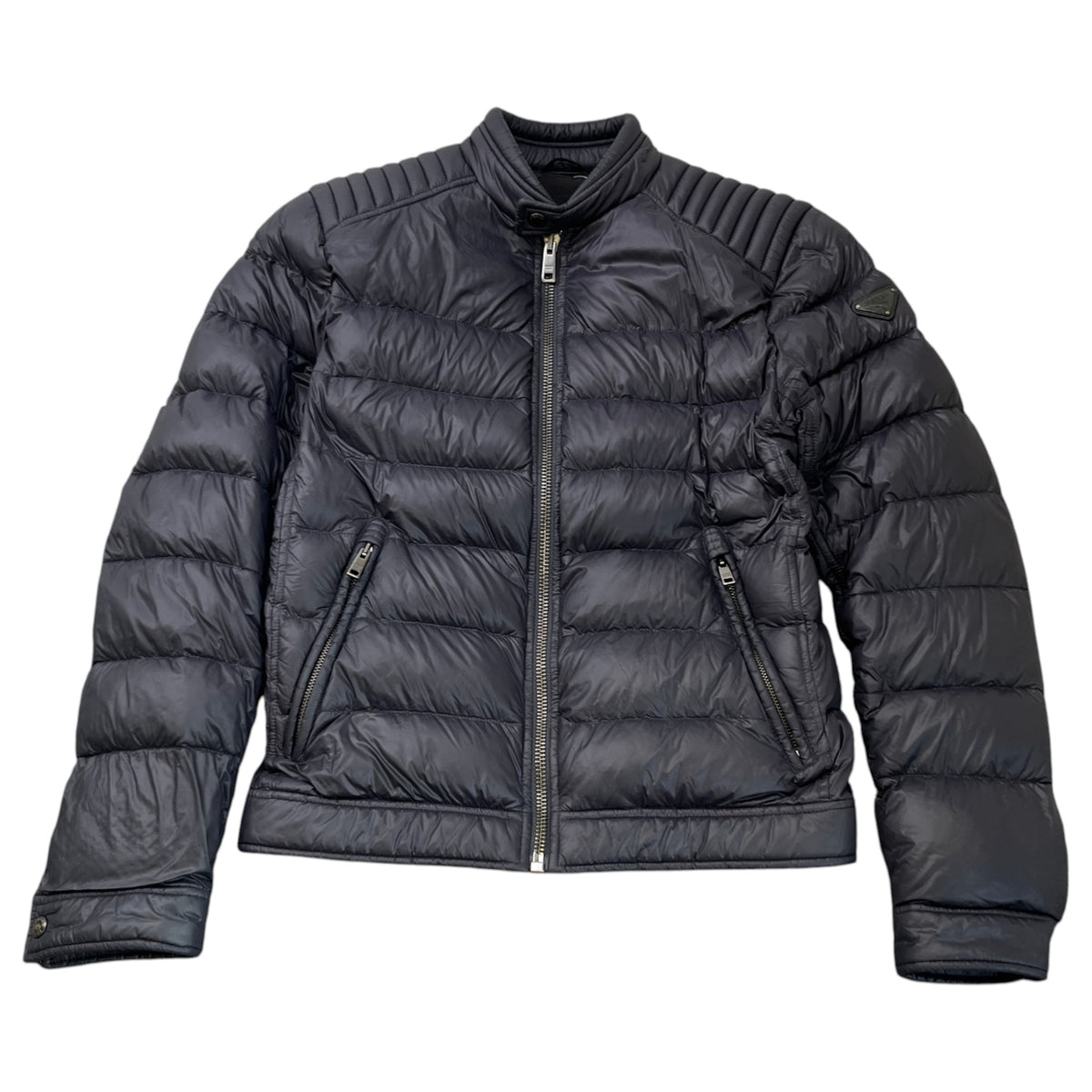 Men's Plaque Logo Down Jacket Navy Size S - Photo 1