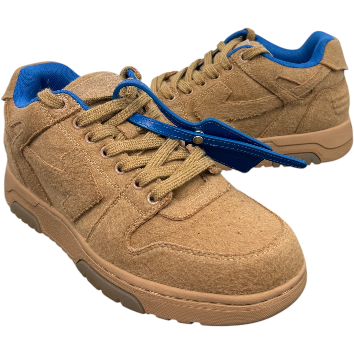 Men's X Virgil Abloh Out Of Office Low Trainers Beige Size UK 8 / EU 42 - Photo 3