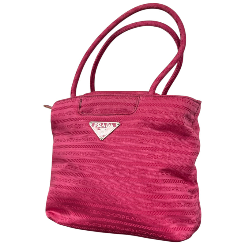 Women's Monogram Nylon Mini Tote Handbag Pink