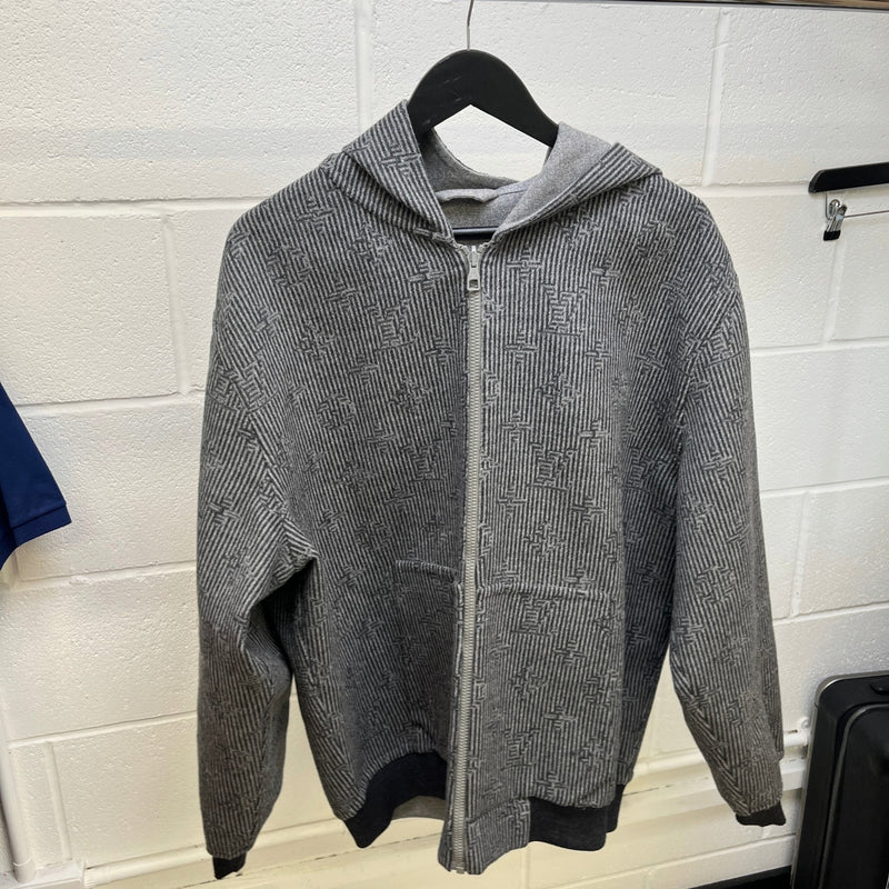 Men's Signature Pin Logo Jacket Grey Size XL