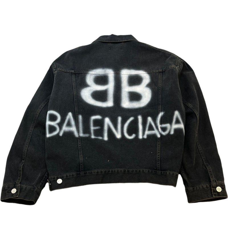 Men's Bb Spray Paint Jacket Black Size XS