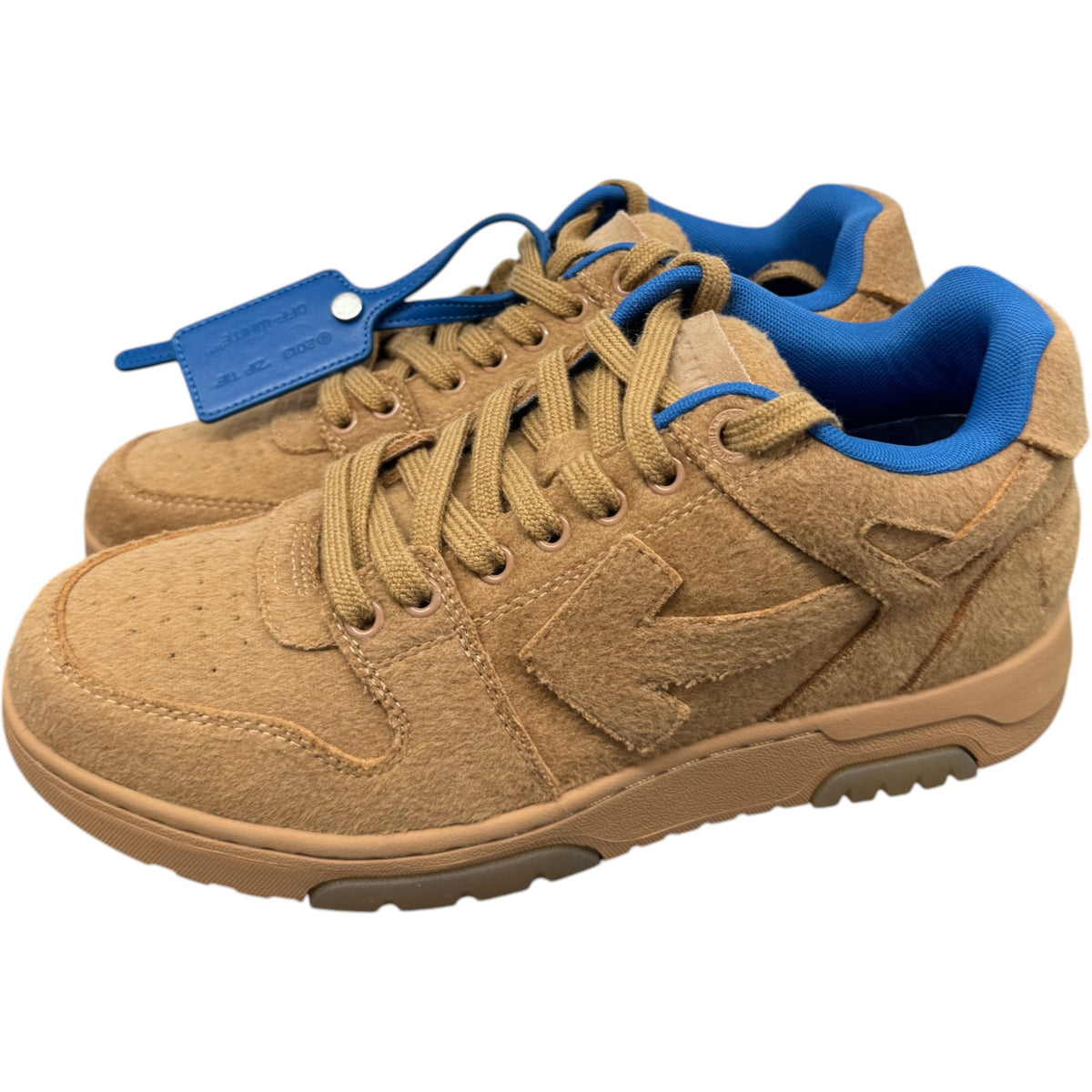 Men's X Virgil Abloh Out Of Office Low Trainers Beige Size UK 8 / EU 42 - Photo 7