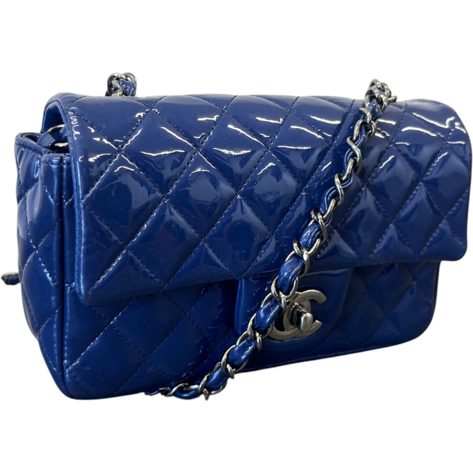 Women's Mini Classic Flap Bag Blue - Photo 4