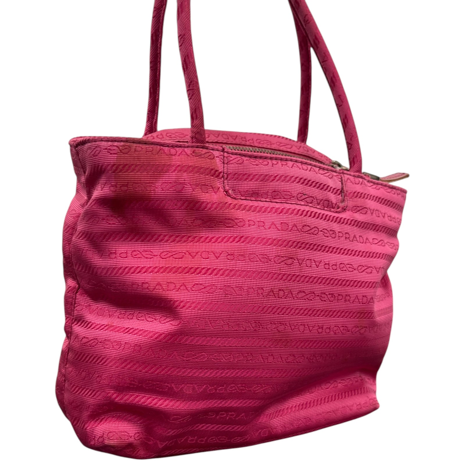 Women's Monogram Nylon Mini Tote Handbag Pink - Photo 8