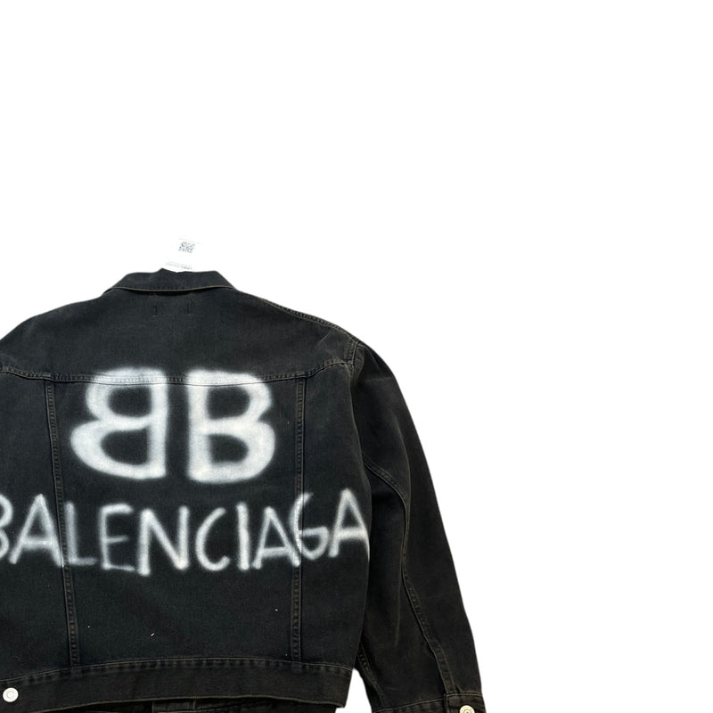 Men's Bb Spray Paint Jacket Black Size XS