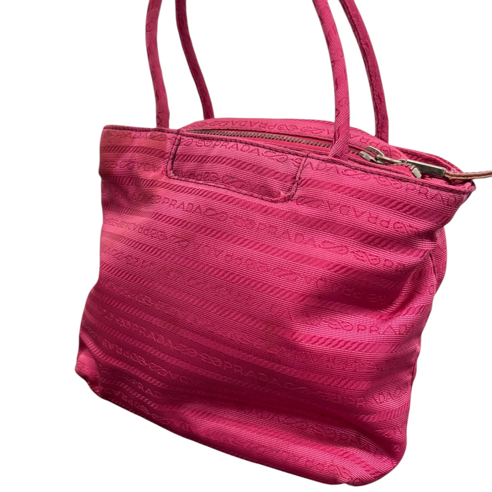 Women's Monogram Nylon Mini Tote Handbag Pink - Photo 9