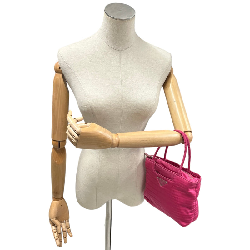 Women's Monogram Nylon Mini Tote Handbag Pink