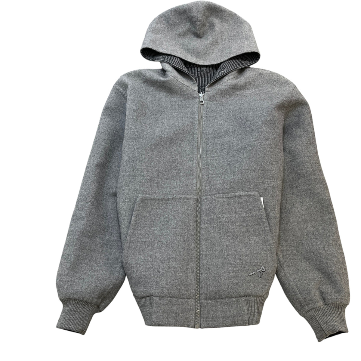 Men's Signature Pin Logo Jacket Grey Size XL - Photo 2
