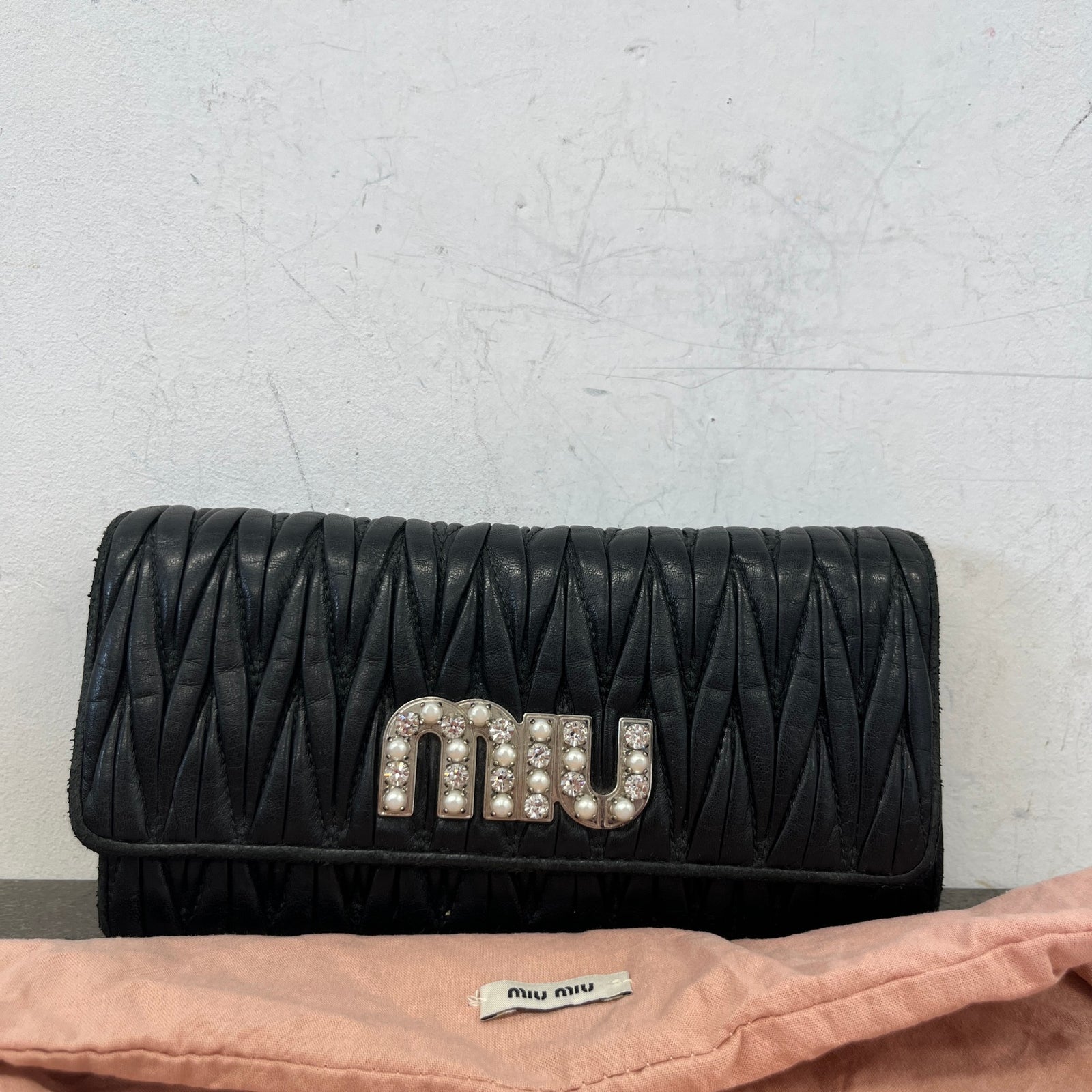 Women's Crystal Chain Matelasse Purse Black - Photo 12