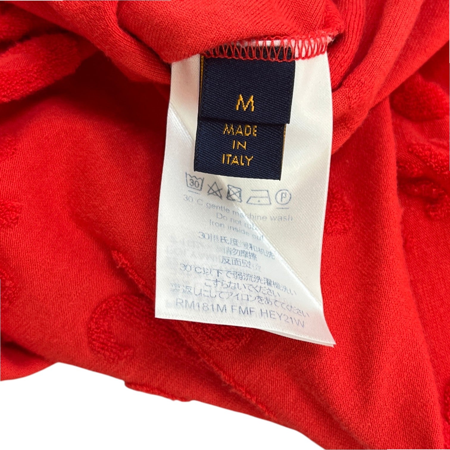 Men's Toweling City Logo T-Shirt Red Size M - Photo 6