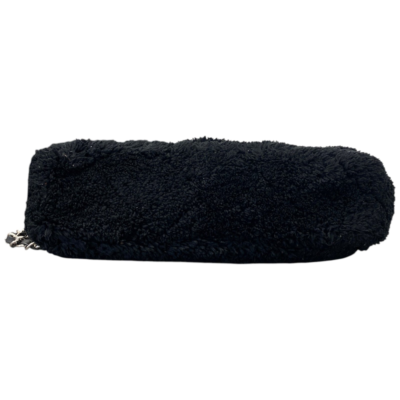 Women's Shearling Classic Fur Single Flap Bag Black - Photo 8