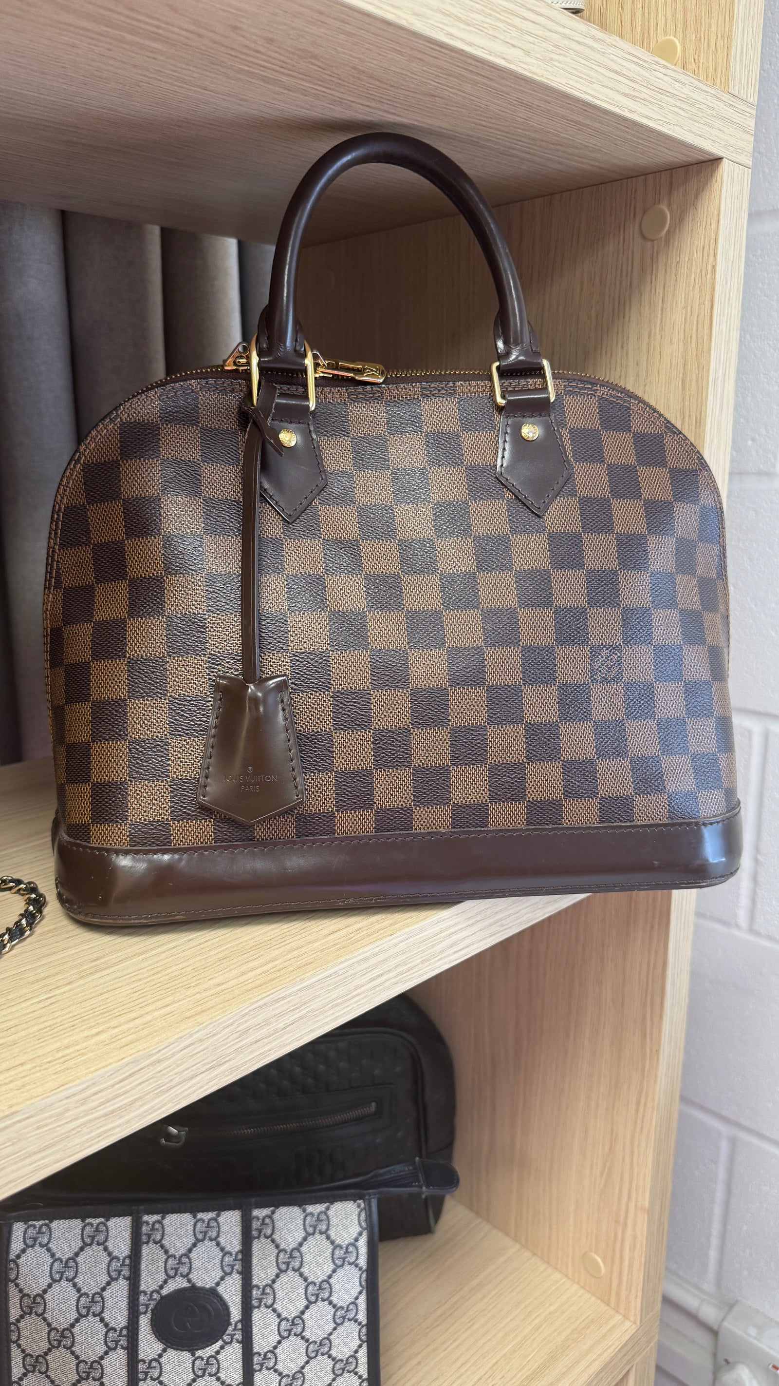 Louis Vuitton Women's Damier Ebene Alma PM Bag Brown - Photo 12