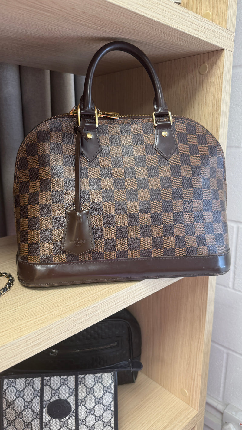 Louis Vuitton Women's Damier Ebene Alma PM Bag Brown