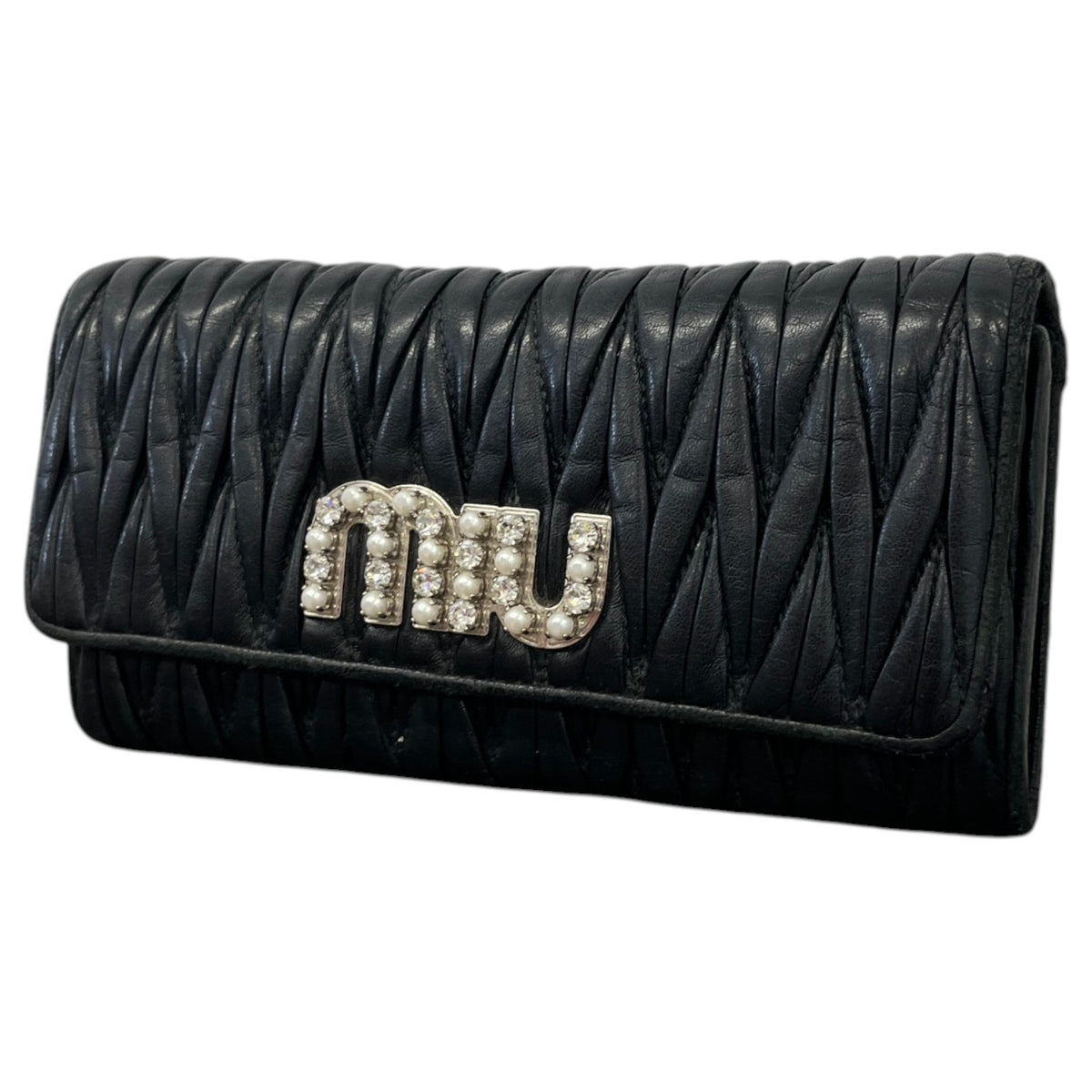 Women's Crystal Chain Matelasse Purse Black - Photo 4