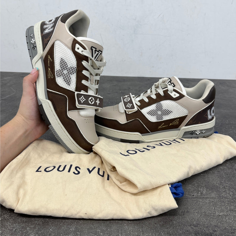 Men's Lv Low Trainers Brown Size EU 41.5 / UK 7.5
