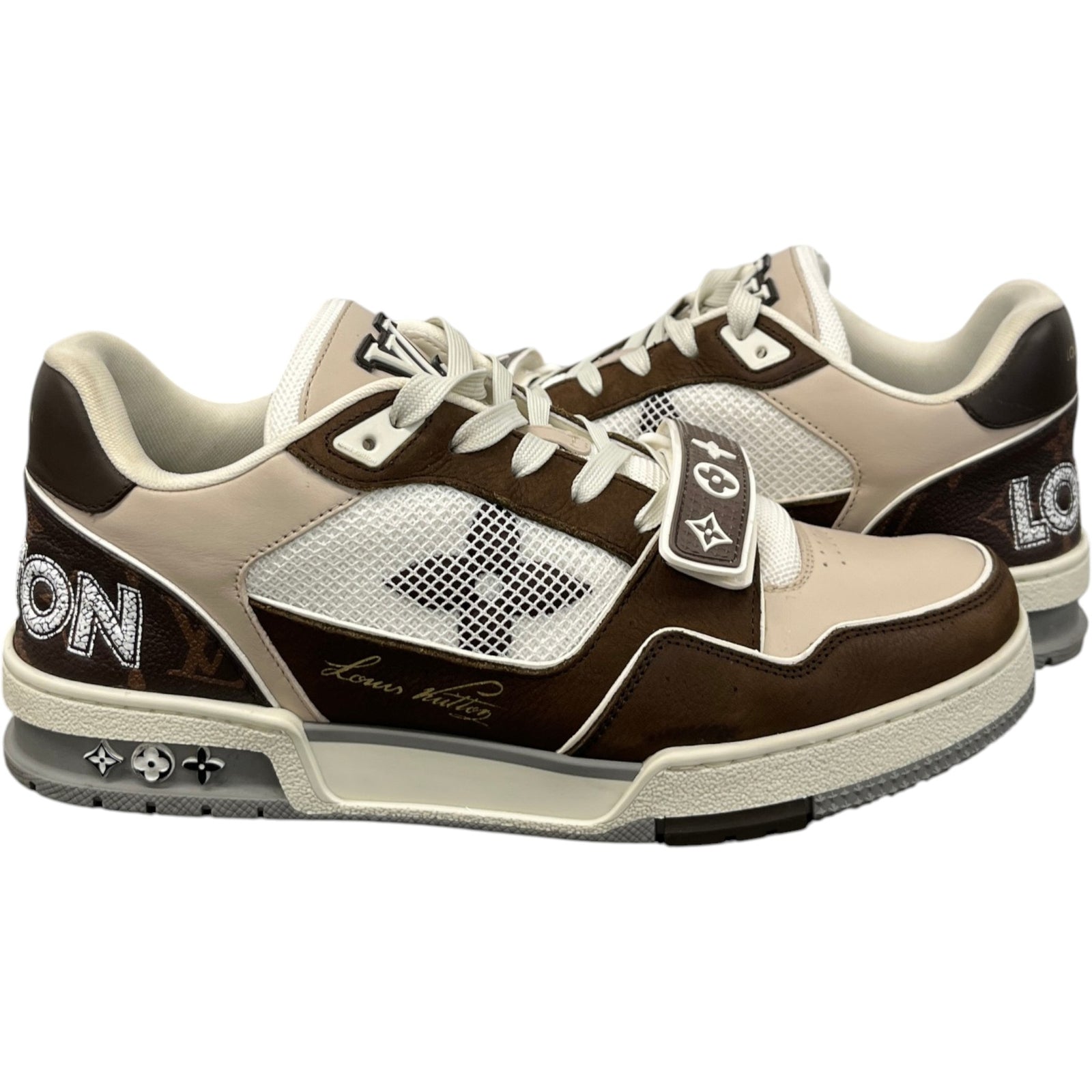 Men's Lv Low Trainers Brown Size EU 41.5 / UK 7.5 - Photo 2