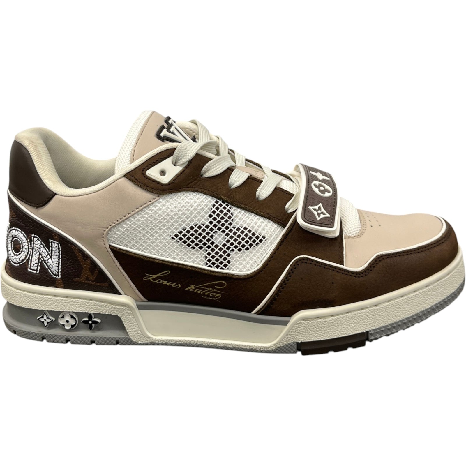 Men's Lv Low Trainers Brown Size EU 41.5 / UK 7.5 - Photo 1