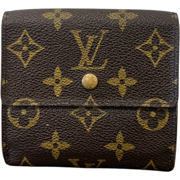 Monogram Porte Monnaie Trifold Wallet Brown