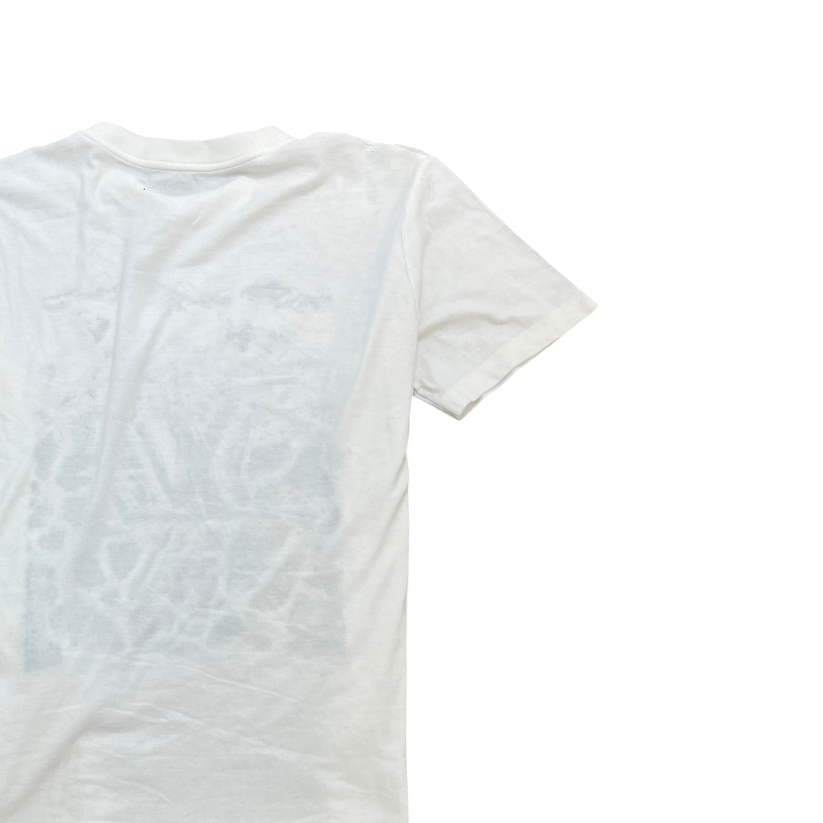 Men's Velvet Jacquard T-Shirt White Size XL - Photo 4